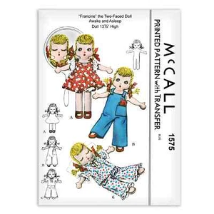 Rag Doll Francine plus Clothes Sewing Pattern McCall 1575 13.5” Cloth Fabric Toy - Picture 1 of 2