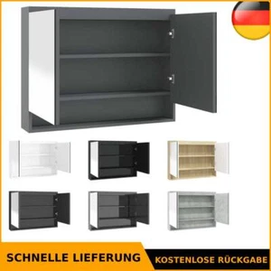 Bad Spiegelschrank 80x15x60cm MDF Badschrank Spiegel mehrere Auswahl vidaXL - Bild 1 von 81