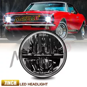 DOT Approved 7" inch Round Led Headlight High-Low Beam for Chevy II/Nova 1969-79 - Foto 1 di 9