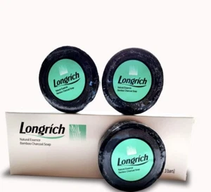 (X3)Longrich Natural Essence Bamboo Charcoal Soap (100g) 3 bars per pack - Picture 1 of 2
