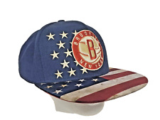 Brooklyn Nets Snapback Hat, Cap NBA Basketball Adidas Authentic American Flag