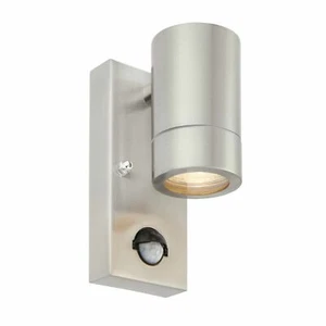 Saxby Palin Außen Garten Down Wandleuchte & PIR-Sensor schwarz/weiß/Stahl IP44 - Bild 1 von 6