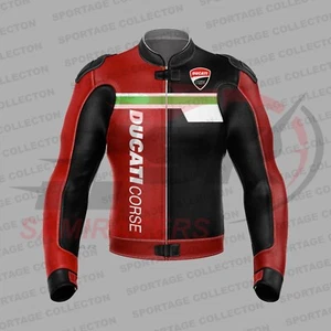 Ducati Corse Leather Motorcycle Motorbike Biker Leather Racing jacket - Picture 1 of 4