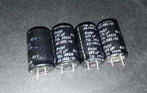 4 Stück NEU FROLYT 38928 470uF 80V 105C NIEDRIGE ESR-KAPPEN IDEAL FÜR AUDIO-VERSTÄRKER-VORVERSTÄRKER! - Bild 1 von 1