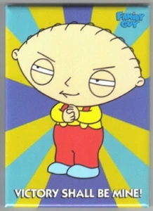 Figura de Stewie de The Family Guy ¡La victoria será mía! Imán NUEVO SIN USAR - Imagen 1 de 1