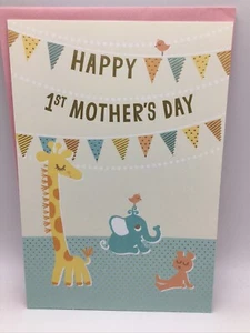 Hallmark Happy 1st Mother’s Day Card 8x5.5 Family Friend Mom Daughter Sister - Picture 1 of 4
