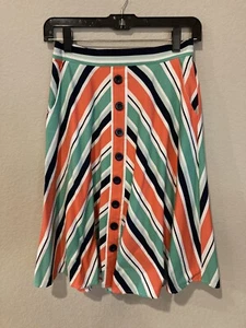 ModCloth Multicolored Candy Striped Skirt, Sz XS, Retro Vintage Inspired - Picture 1 of 4
