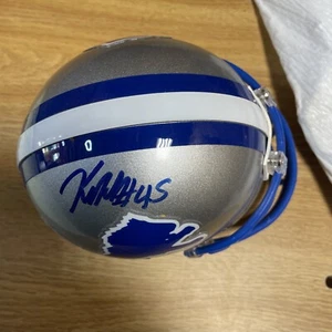 DETROIT LIONS-KURT SCHULZ SIGNED AUTOGRAPHED MINI HELMET TRI STAR BILLS - Picture 1 of 8