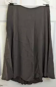 Eileen Fisher, Women's, Silk Skirt, dark gray, size PM/34x29 - Picture 1 of 3