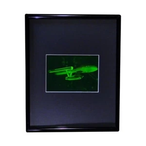 3D Star Trek Enterprise GROSSES Hologramm Bild gerahmt, Photopolymer Typ - Bild 1 von 7