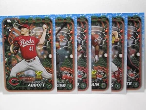 2024 TOPPS HOLIDAY Reds TEAM SET (6 Base Cards) See Photos for players - Picture 1 of 2