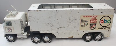 Vintage NYLINT 1980 ABC Wide World of Sports Winter Games TV Semi TRUCK Metal - Image 1 of 4
