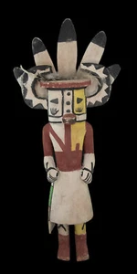 Ancienne Poupée style Aigle Hemis Kachina Hopi amérindienne 43 cm # AB - Imagen 1 de 6