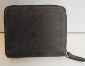 NUEVO NUEVO SIN ETIQUETAS Lone Deer Leather Co Hombres Mujeres Cartera Envejecida con Cremallera - Imagen 1 de 4