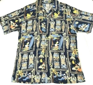 The Disney Store Mickey Mouse Tropical Button Up Kurzarm Shirt Gr. Medium - Bild 1 von 3