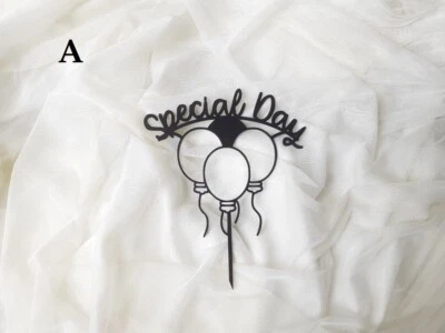 Nuevo Amor Feliz Cumpleaños Pastel Topper Tarjeta Acabado Madera Fiesta Decoración Suministros Foto 1 de 4