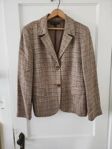 Lafayette 148 Blazer Sakko 12 braun Tweed Baumwollmischung - Bild 1 von 4