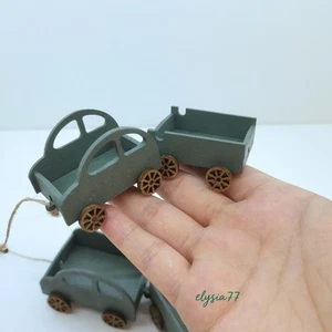 Casa de muñecas escala 1/12 1/6 miniaturas hechas a mano madera sin terminar coche de juguete vintage - Imagen 1 de 13
