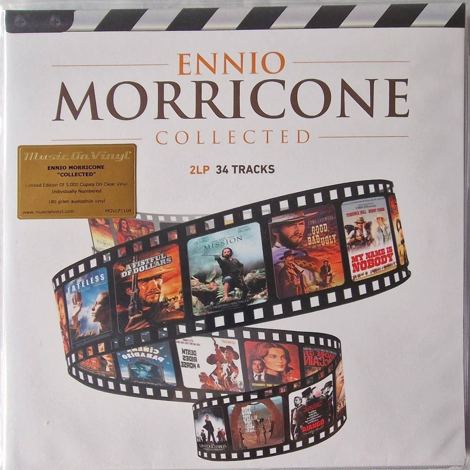 Ennio Morricone Collected. 2XLP Ltd Edition Clear Vinyl Numbered Gatefold Ex Ex  - Image 1 of 4