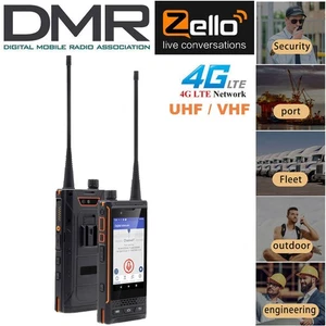 Digital Mobile Radio DMR UHF VHF Android 10 Rugged Phone Walkie Talkie P4 PLUS - Picture 1 of 17