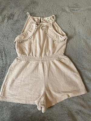 Girls Beige River Island Playsuit Age 5-6years Excellent Condition - Image 1 of 4