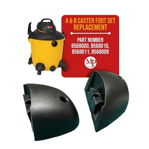 Ersatz Shop Vac 8568000 8568010 Rechts und Links Rollenfuß Set Typ A und B - Bild 1 von 5