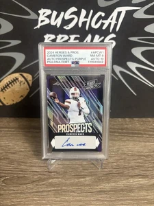 Cameron Ward 2024 Heroes&Pros Auto Prospects Psa8 Auto 10 #APCW1 6/10 - Imagen 1 de 3