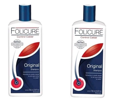 2 PACK FOLICURE ORIGINAL SHAMPOO CONTROL CAIDA CABELLO FUERTE 700 ml - Image 1 of 3