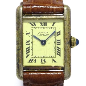 Auth Cartier Must de Cartier Tank Vermeil W1003153 6**** 5****** Brown Women's - Picture 1 of 12