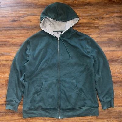 Sudadera con Capucha Vintage Años 90 Waffle Forrada Térmica Cremallera Completa Grande L Verde Oscuro Joe Boxer Foto 1 de 4