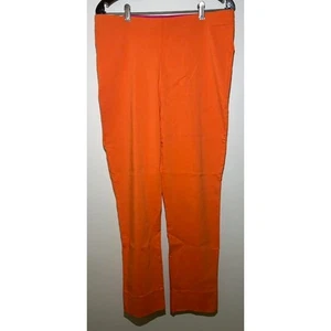 Pantaloni alla caviglia GRETCHEN SCOTT arancione mandarino viscosa tinta unita pull-on donna XL - Foto 1 di 6