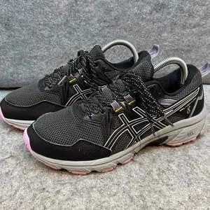 Asics GEL Venture 8 Trail Running Shoes Women's Black Pink Athletic Sneakers 10 - Picture 1 of 9