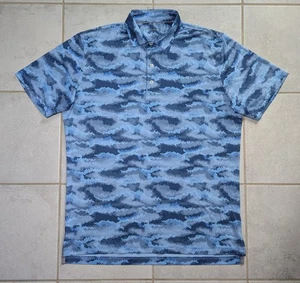 Johnnie-O Herren Large Golf Poloshirt Kurzarm Stretch Geometrisch Camouflage - Bild 1 von 7