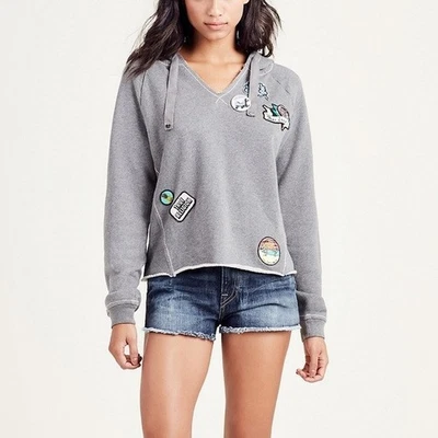 Nuevo con etiquetas Pantalones Cortos de Denim True Religion Kori Tiro Alto Novio Dobladillo Crudo Oscuro Talla 28 Foto 1 de 4