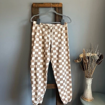 MARINE LAYER Women's Anytime Checkerboard Sweatpants Joggers Relaxed Sz S — 第 1/4 张图片