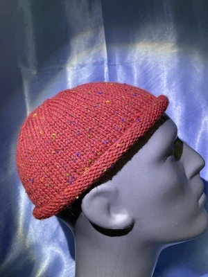 Herren-Mütze/ Sylter Mütze/ KU 56-60cm / Merino Alpaka/Neu /Rot Tweed  - Bild 1 von 3