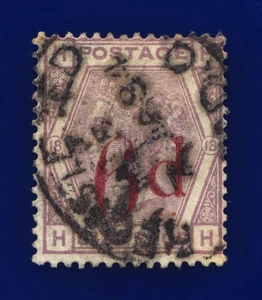 1883 SG162 6d auf 6d Fliederplatte 18 K8B HH 7 JA 84 gut gebraucht Kat £150 ckvy - Bild 1 von 3