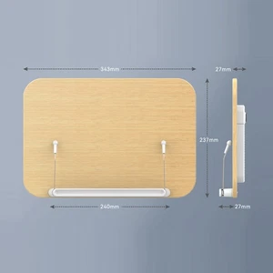 Desktop Book Stand For Reading With Wooden Panel & Rolling Ball Page Clips TDW - Picture 1 of 9