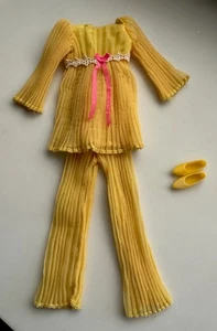 Vintage Mattel Barbie 1970 Mod Outfit Lemon Kick Set #1465 guter gebrauchter Zustand - Bild 1 von 12