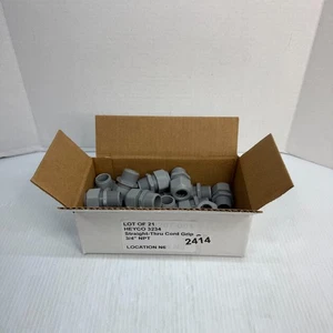 21 Stck. - HEYCO 3234 Straight-Thru Kabelgriff, 3/4 Zoll NPT Kabeldurchmesser 0,51-,71 Zoll - Bild 1 von 6