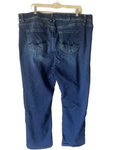 Angels Jeans wider leg  medium blue wash 24W 28 inseam casual everyday PLUS - Picture 1 of 7