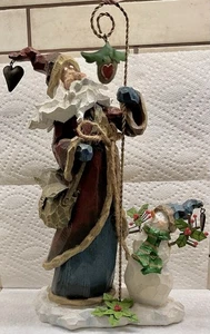 Holiday Living Polyresin Weihnachtsmann mit Schneemann 13",75 Zoll groß Weihnachtsdeko  - Bild 1 von 8