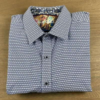 Robert Graham Button Shirt Men’s XL Abstract Floral Cotton Flip Cuff Long Sleeve - Image 1 of 4