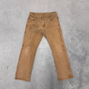 Pantalones de carpintero Dickies tostados ropa de trabajo 33x32 (se adapta a 33x30) lona pierna recta - Imagen 1 de 6