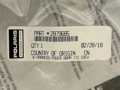 🔌 Arnés de cableado eléctrico Polaris General Ranger Crew - OEM P/N: 2879685 Foto 1 de 4