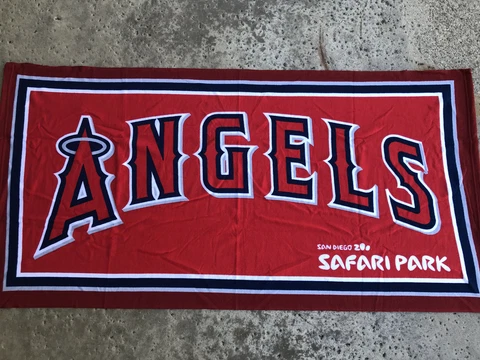 Brand New  MLB Los Angeles Angels Full Size Beach And Home Decor Towel 27" X 55" Cover