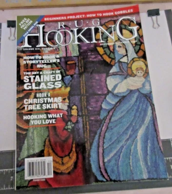 Antigo. 2007 RUG HOOKING MAGAZINE VOL.XIX #3~Exclusivo Tapete Yule Angel Padrão-P90-G - Imagem 1 de 4