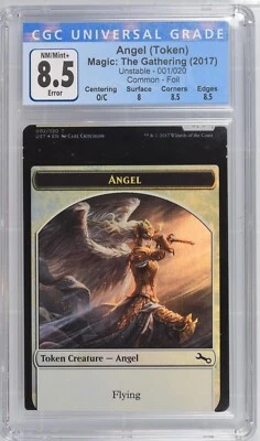 2017 MTG Angel (Token) Unstable Common Foil 001 CGC 8.5 Error Miscut - Image 1 of 2