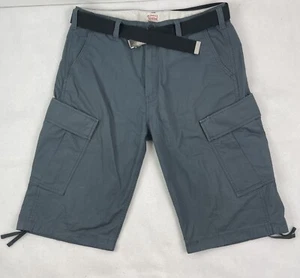 Mens Levi’s Size 34 Blue Grey Belted Cargo Short - Picture 1 of 10