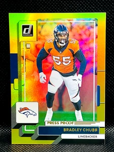 2022 Donruss Premium - BRADLEY CHUBB #268 Gold Press Proof Holo Prizm - BRONCOS - Picture 1 of 2